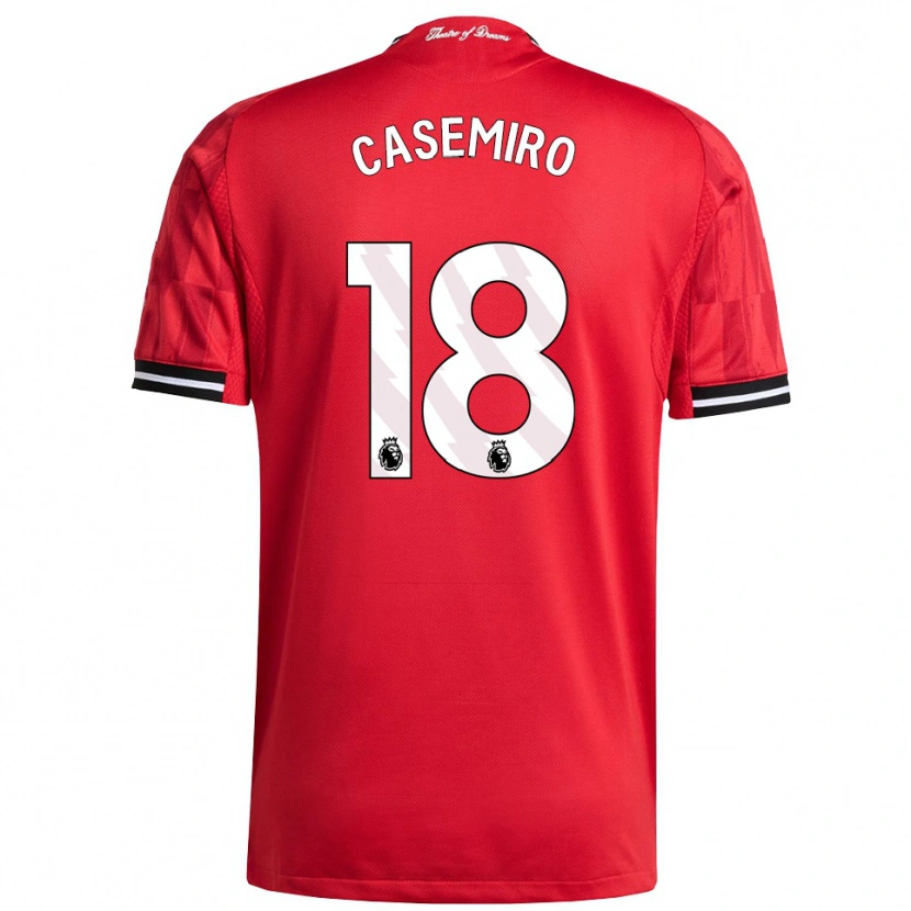 Danxen Women Casemiro #18 Red Black White Home Jersey 2025/26 T-Shirt