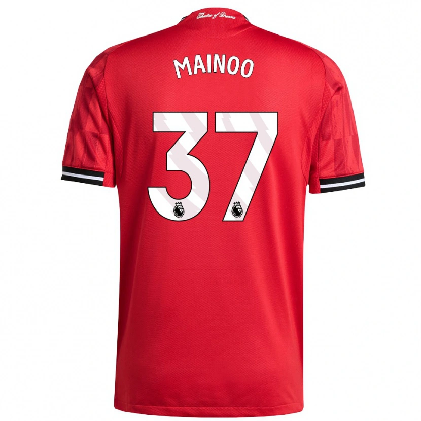 Danxen Women Kobbie Mainoo #37 Red Black White Home Jersey 2025/26 T-Shirt