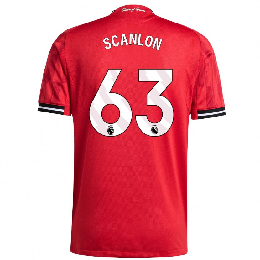 Danxen Women James Scanlon #63 Red Black White Home Jersey 2025/26 T-Shirt