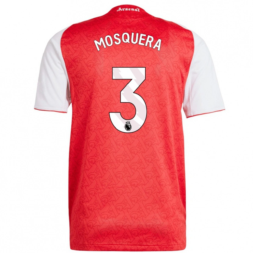 Danxen Women Cristhian Mosquera #3 Red White Home Jersey 2025/26 T-Shirt