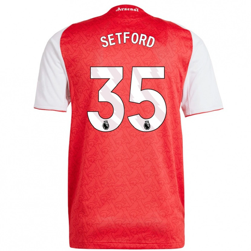 Danxen Women Tommy Setford #35 Red White Home Jersey 2025/26 T-Shirt