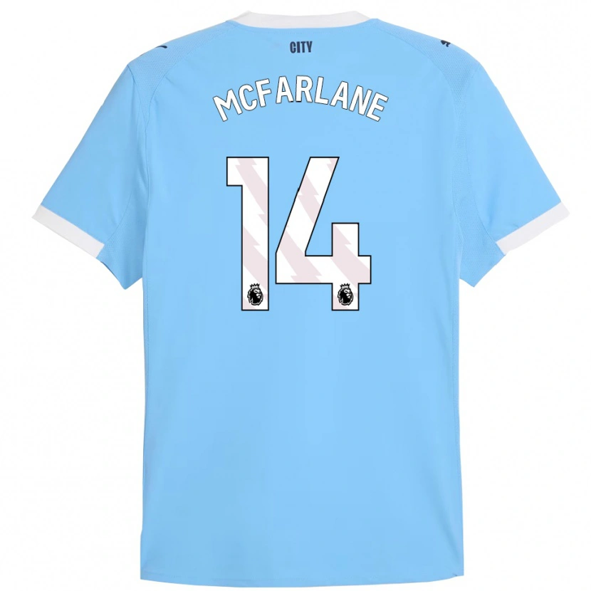 Danxen Women Christian Mcfarlane #14 Sky Blue White Home Jersey 2025/26 T-Shirt