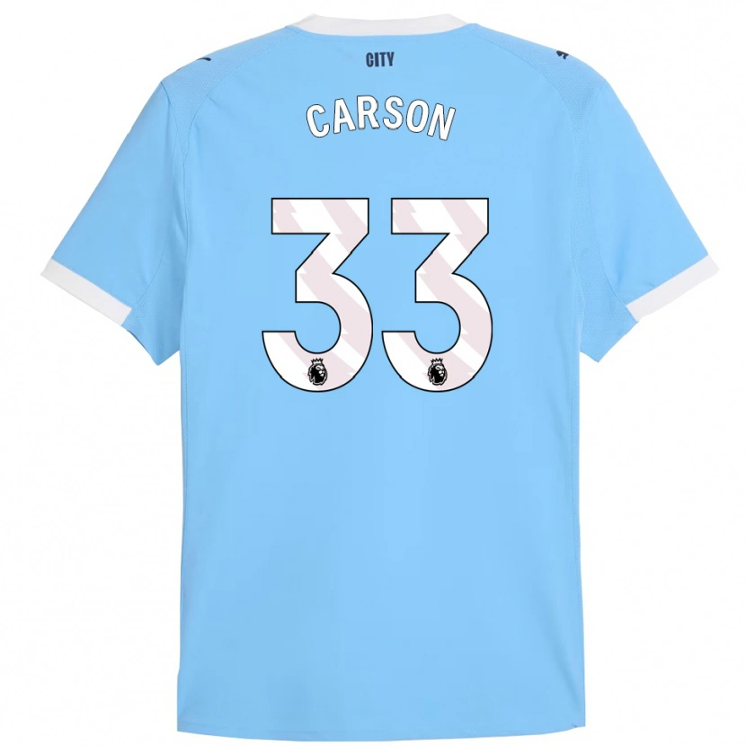 Danxen Women Scott Carson #33 Sky Blue White Home Jersey 2025/26 T-Shirt