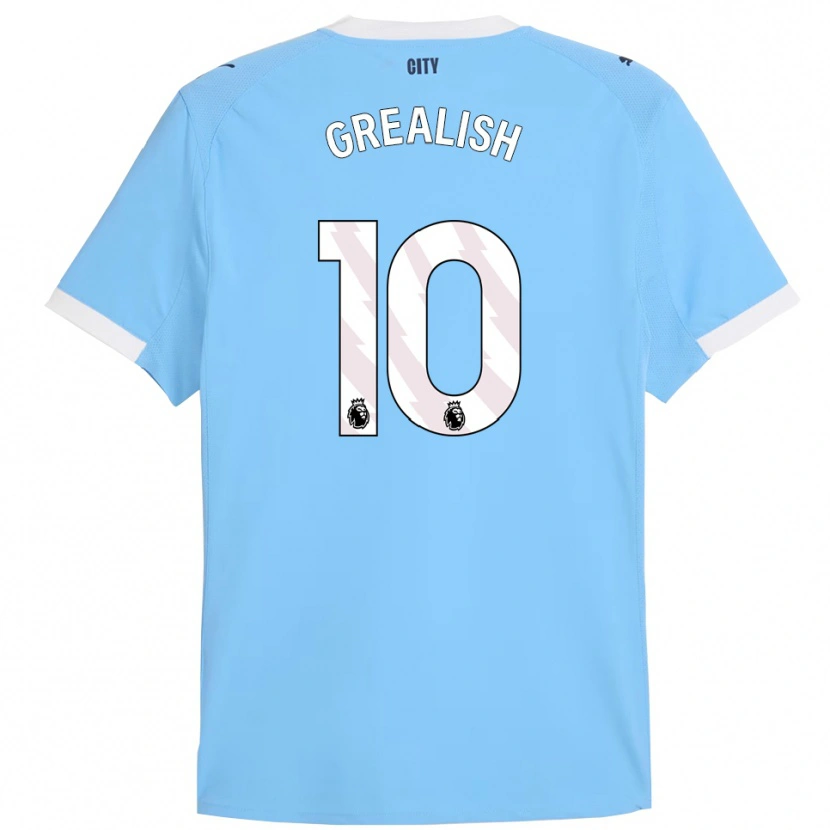 Danxen Women Jack Grealish #10 Sky Blue White Home Jersey 2025/26 T-Shirt
