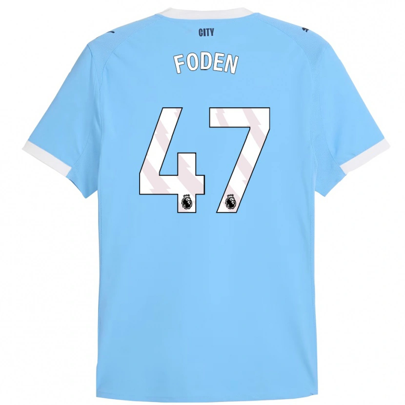 Danxen Women Phil Foden #47 Sky Blue White Home Jersey 2025/26 T-Shirt