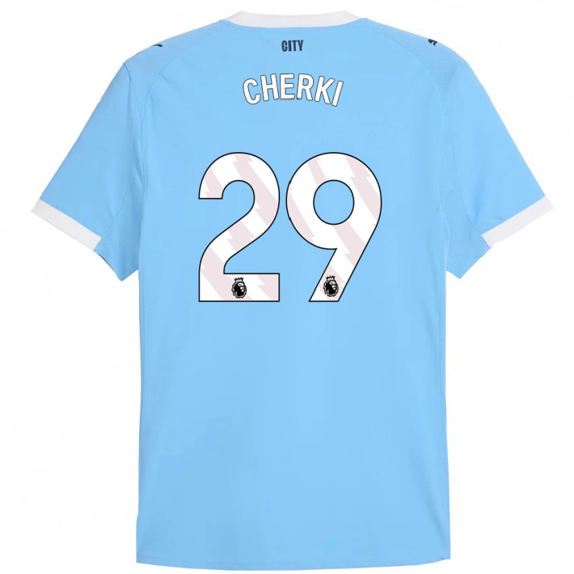 Danxen Women Rayan Cherki #29 Sky Blue White Home Jersey 2025/26 T-Shirt