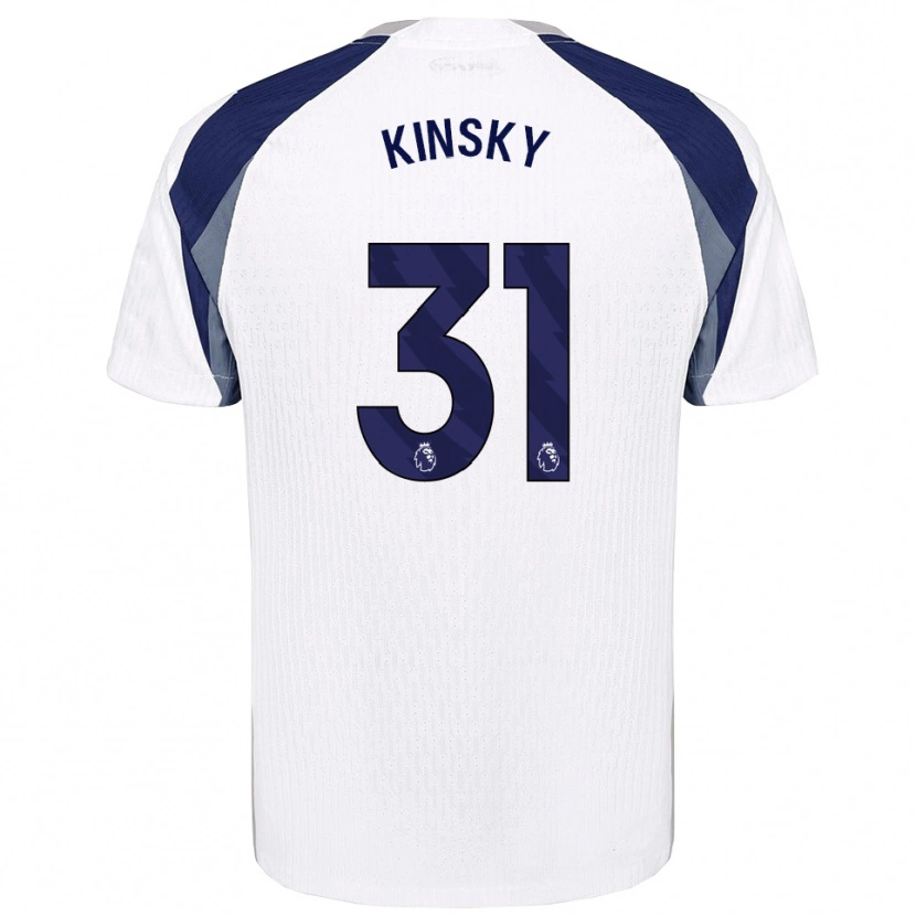 Danxen Women Antonín Kinský #31 White Navy Home Jersey 2025/26 T-Shirt