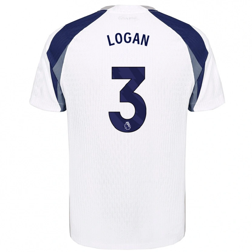 Danxen Women Calum Logan #3 White Navy Home Jersey 2025/26 T-Shirt