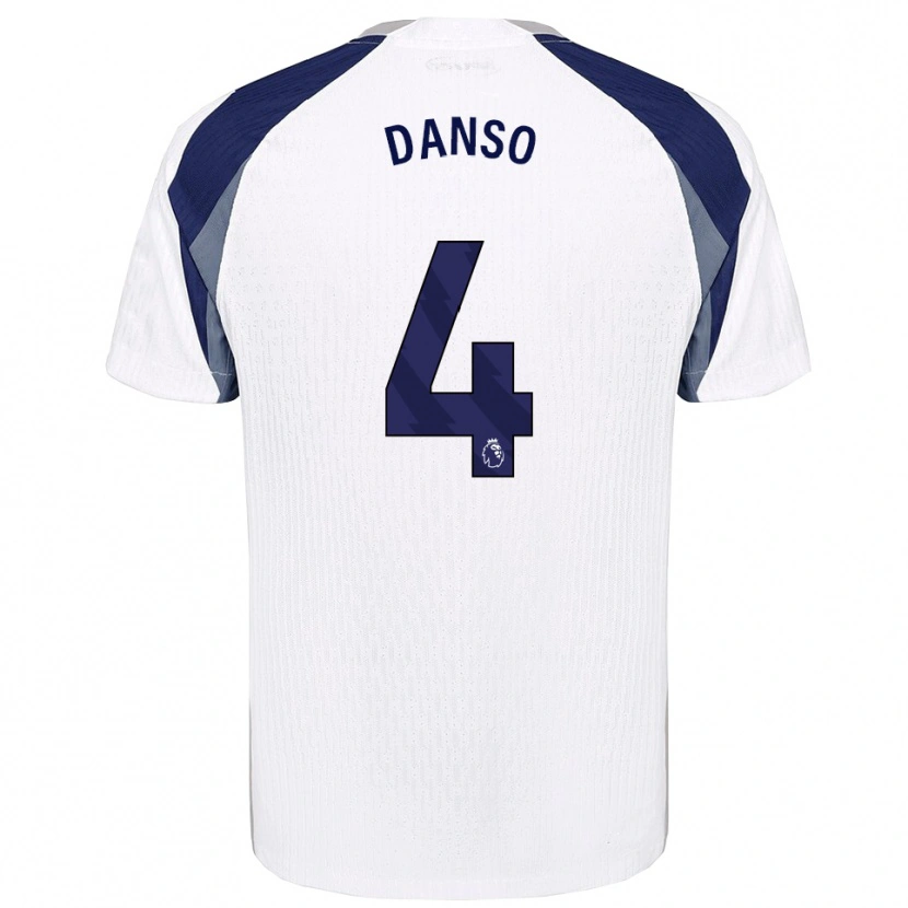 Danxen Women Kevin Danso #4 White Navy Home Jersey 2025/26 T-Shirt