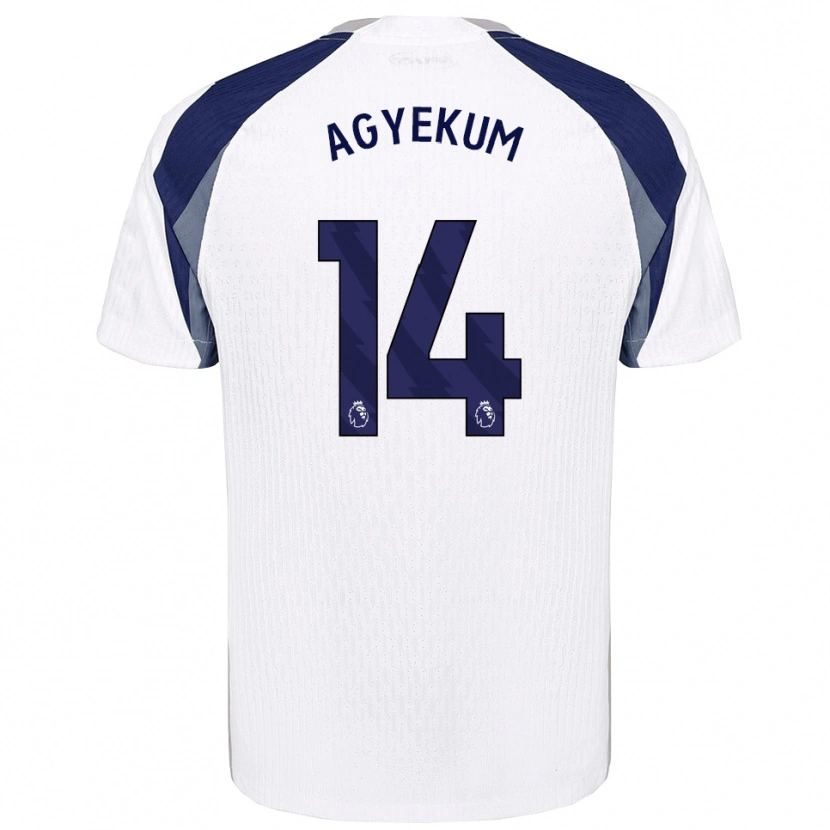 Danxen Women Ezra Agyekum #14 White Navy Home Jersey 2025/26 T-Shirt