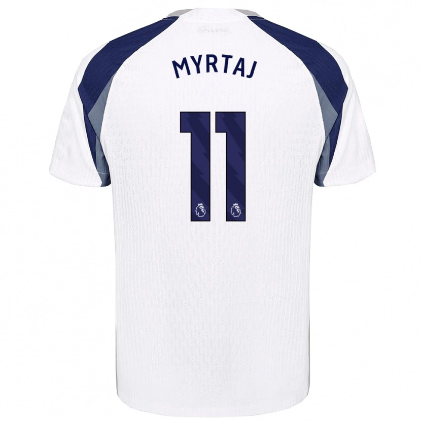Danxen Women Leon Myrtaj #11 White Navy Home Jersey 2025/26 T-Shirt