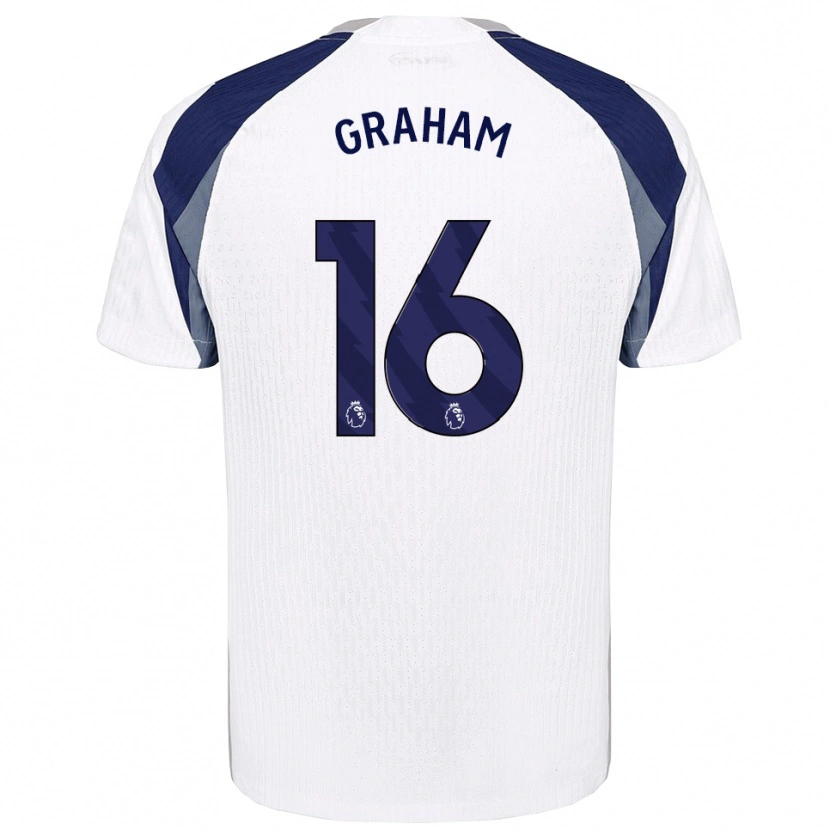Danxen Women Kit Graham #16 White Navy Home Jersey 2025/26 T-Shirt