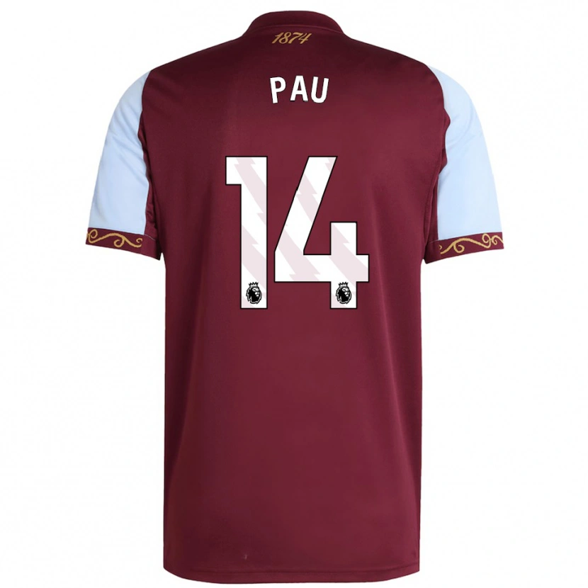 Danxen Women Pau Torres #14 Burgundy Sky Blue Home Jersey 2025/26 T-Shirt