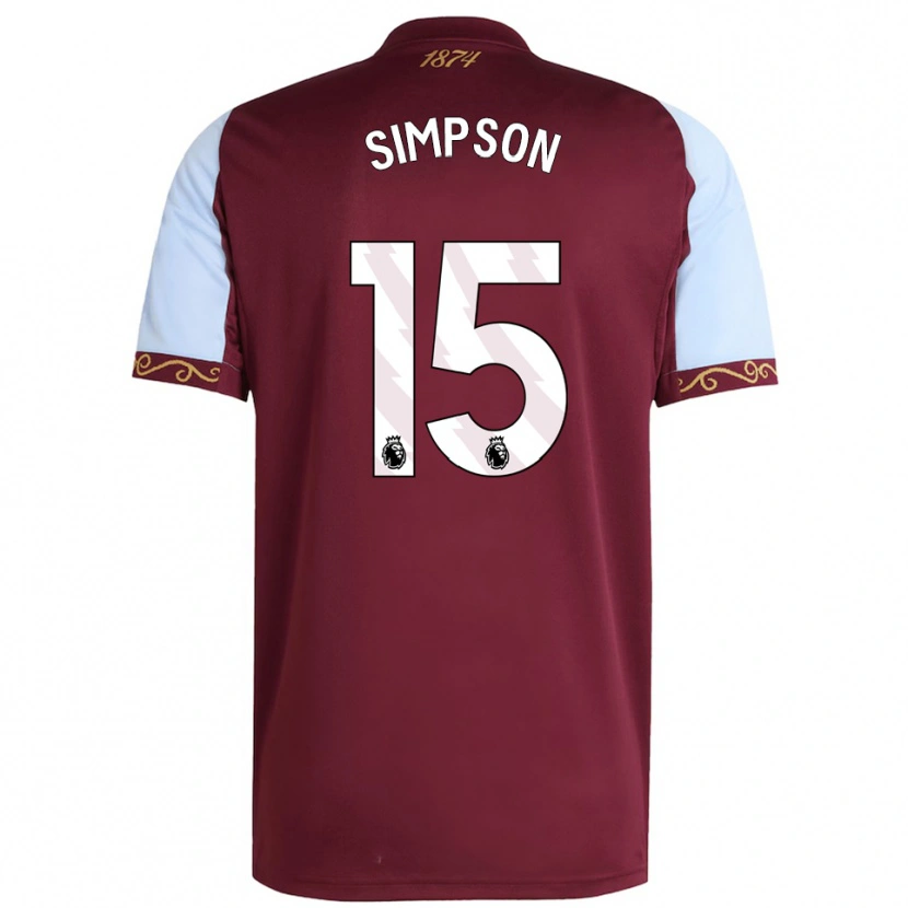 Danxen Women Ewan Simpson #15 Burgundy Sky Blue Home Jersey 2025/26 T-Shirt