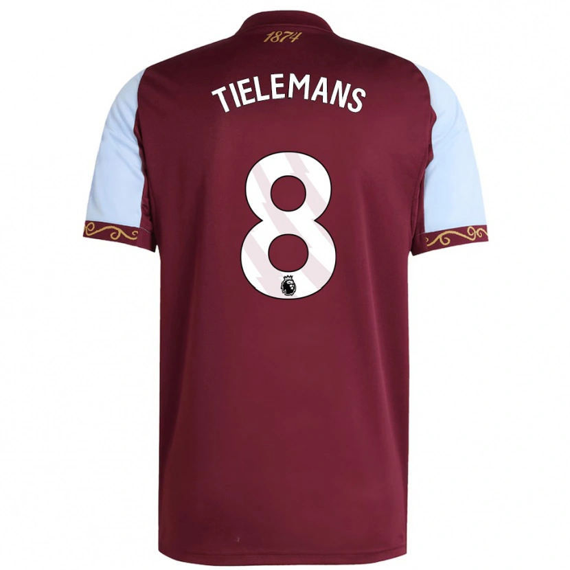 Danxen Women Youri Tielemans #8 Burgundy Sky Blue Home Jersey 2025/26 T-Shirt