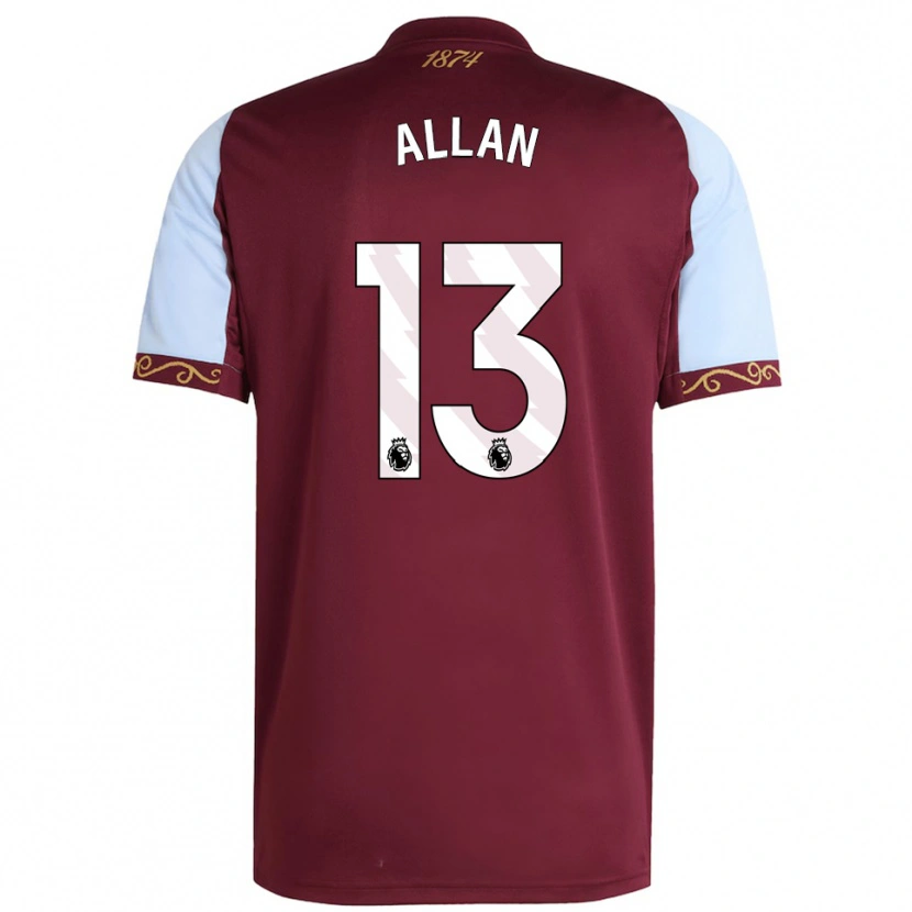 Danxen Women Jack Allan #13 Burgundy Sky Blue Home Jersey 2025/26 T-Shirt