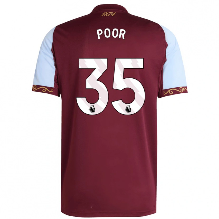 Danxen Women Sophia Poor #35 Burgundy Sky Blue Home Jersey 2025/26 T-Shirt