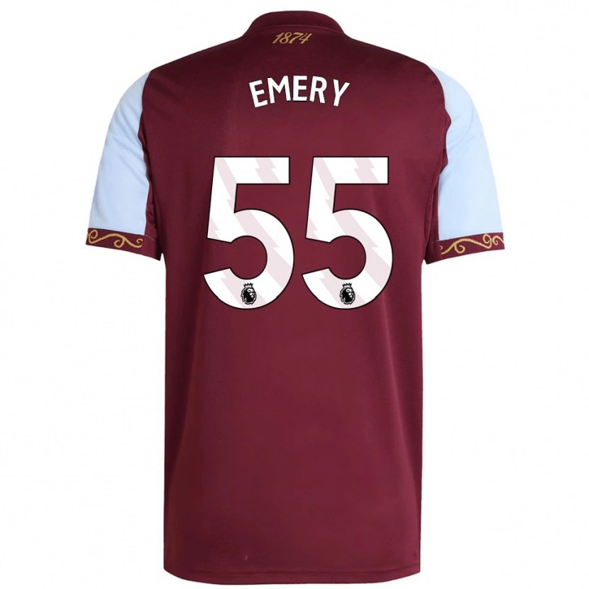 Danxen Women Lander Emery #55 Burgundy Sky Blue Home Jersey 2025/26 T-Shirt