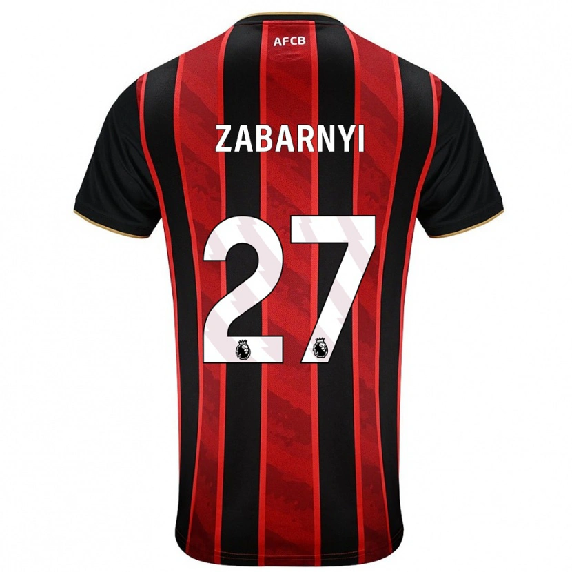 Danxen Women Ilya Zabarnyi #27 Red Black Home Jersey 2025/26 T-Shirt