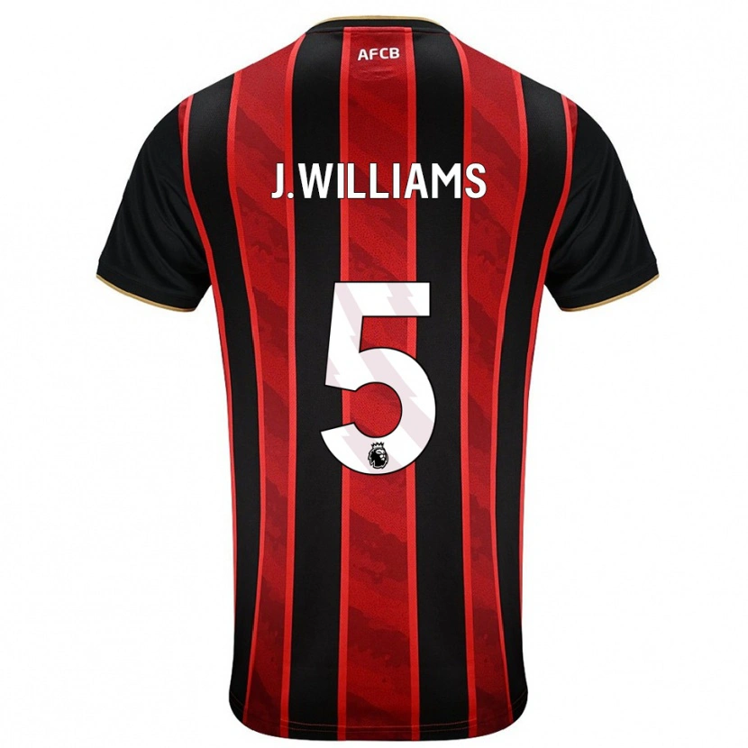 Danxen Women Jay Williams #5 Red Black Home Jersey 2025/26 T-Shirt