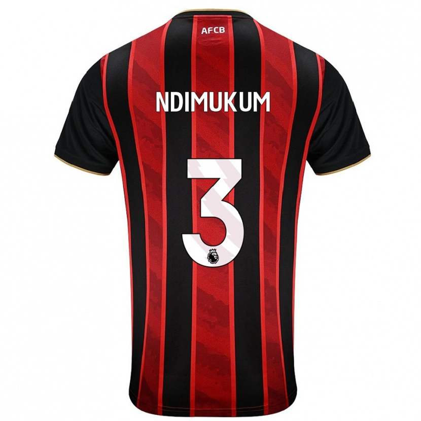 Danxen Women Dane Ndimukum #3 Red Black Home Jersey 2025/26 T-Shirt