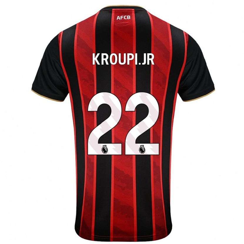 Danxen Women Eli Junior Kroupi #22 Red Black Home Jersey 2025/26 T-Shirt