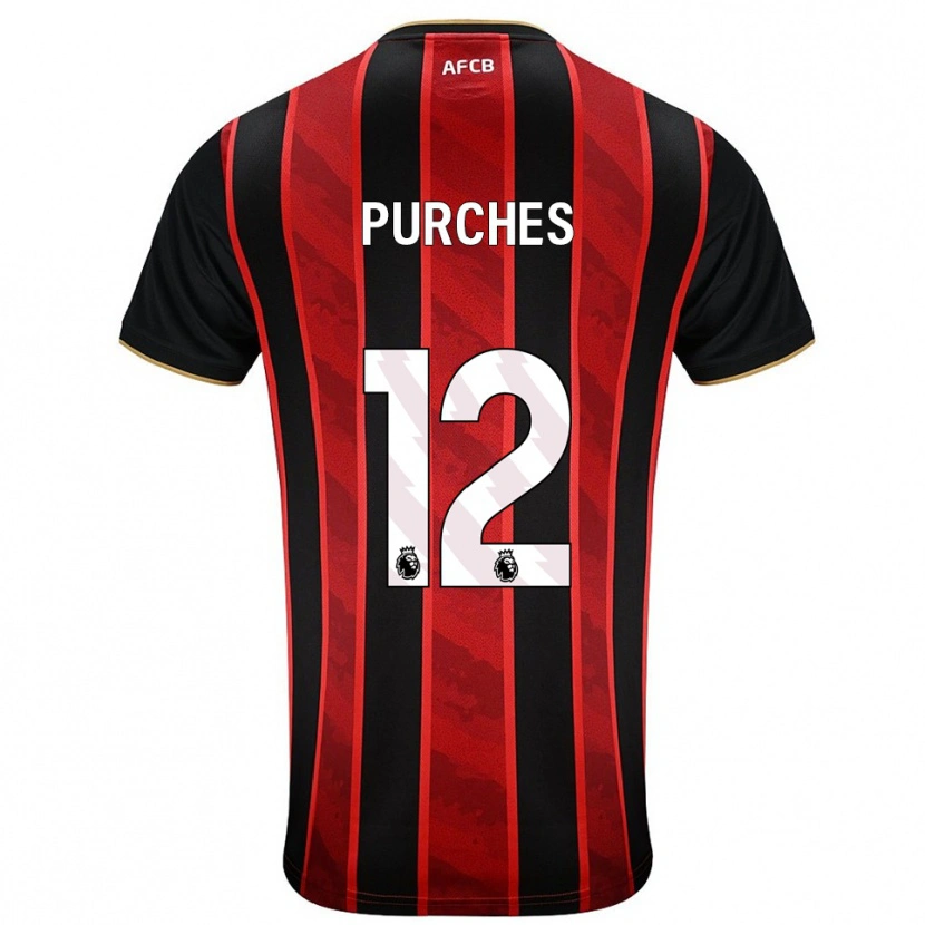 Danxen Women Ben Purches #12 Red Black Home Jersey 2025/26 T-Shirt