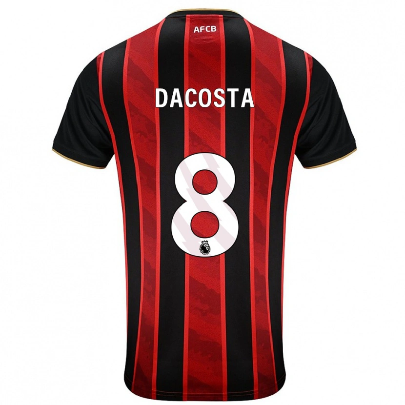Danxen Women Malcom Dacosta #8 Red Black Home Jersey 2025/26 T-Shirt