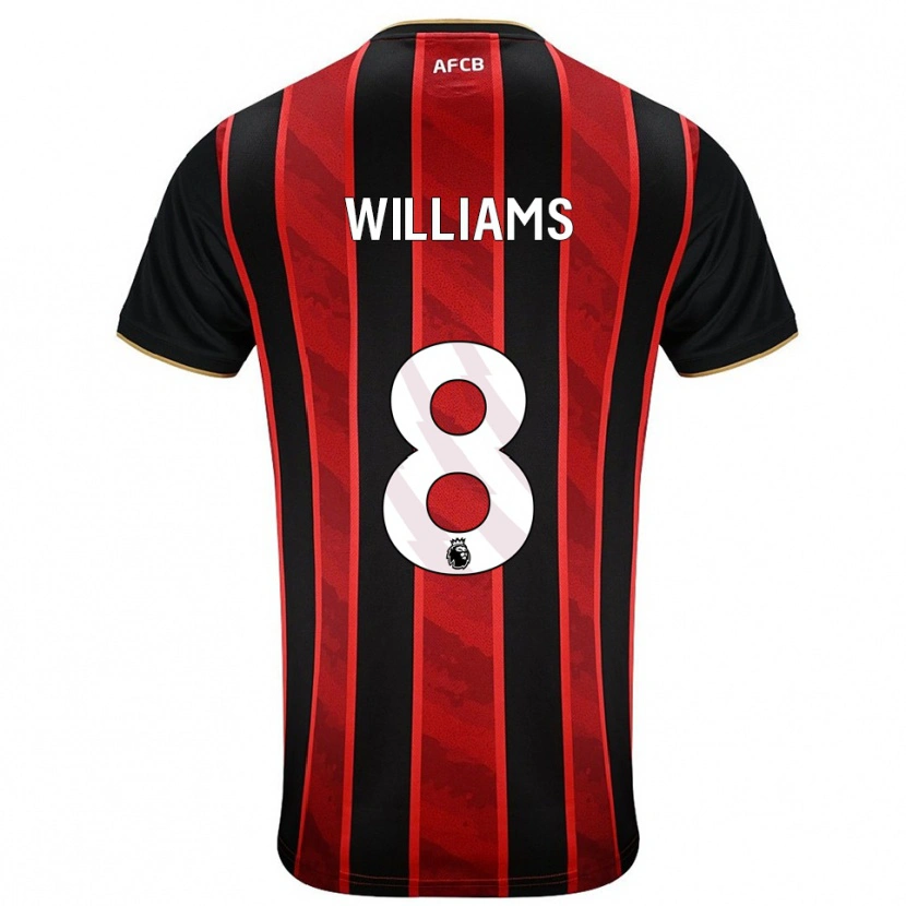 Danxen Women Phoebe Williams #8 Red Black Home Jersey 2025/26 T-Shirt