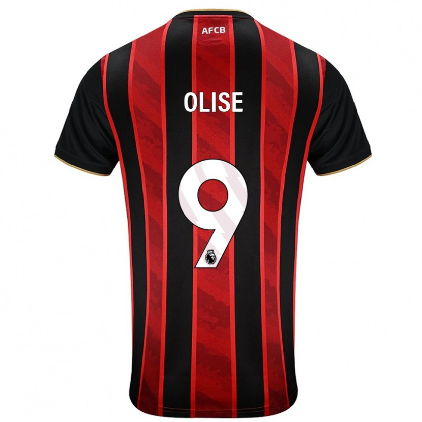 Danxen Women Josh Hamilton-Olise #9 Red Black Home Jersey 2025/26 T-Shirt