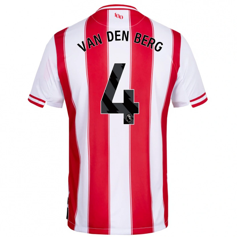 Danxen Women Sepp Van Den Berg #4 Red White Home Jersey 2025/26 T-Shirt