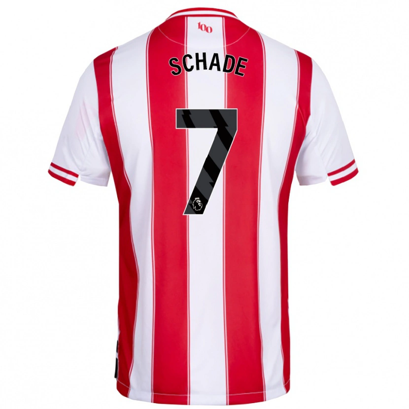 Danxen Women Kevin Schade #7 Red White Home Jersey 2025/26 T-Shirt