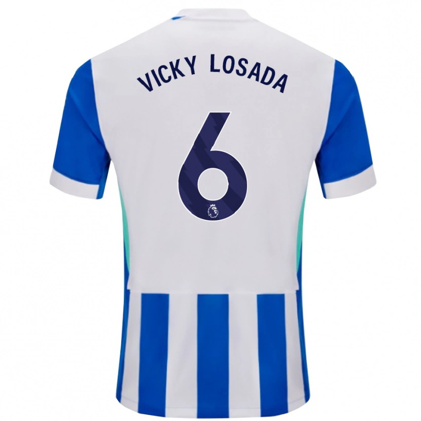 Danxen Women María Victoria Losada Gómez #6 Blue White Home Jersey 2025/26 T-Shirt