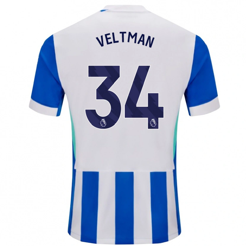 Danxen Women Joël Veltman #34 Blue White Home Jersey 2025/26 T-Shirt