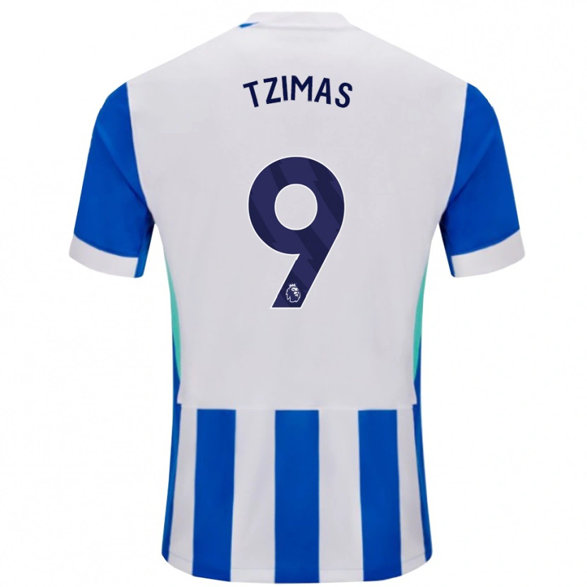 Danxen Women Stefanos Tzimas #9 Blue White Home Jersey 2025/26 T-Shirt