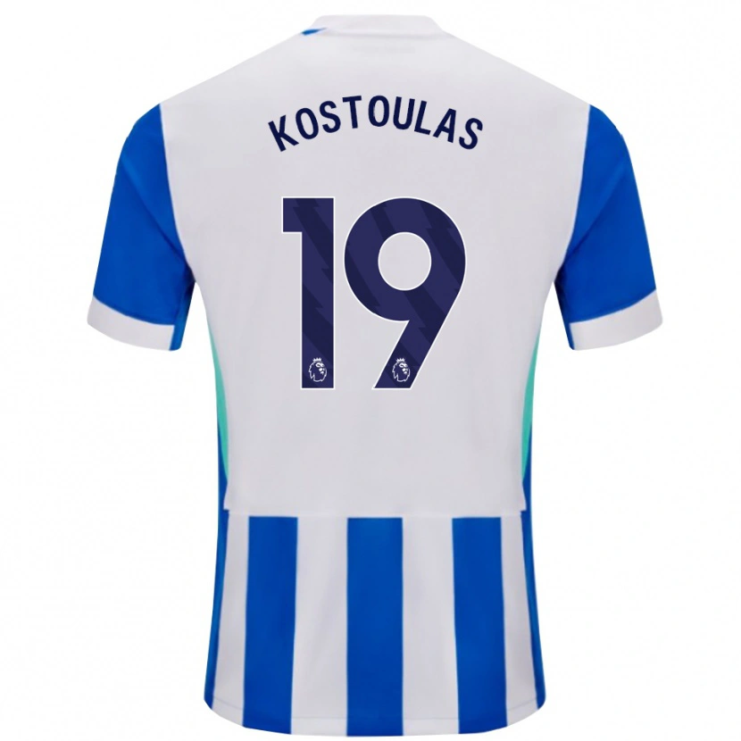 Danxen Women Charalampos Kostoulas #19 Blue White Home Jersey 2025/26 T-Shirt