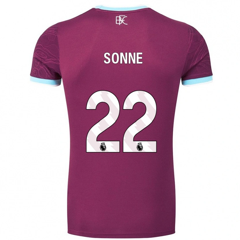Danxen Women Oliver Sonne #22 Burgundy Sky Blue Home Jersey 2025/26 T-Shirt