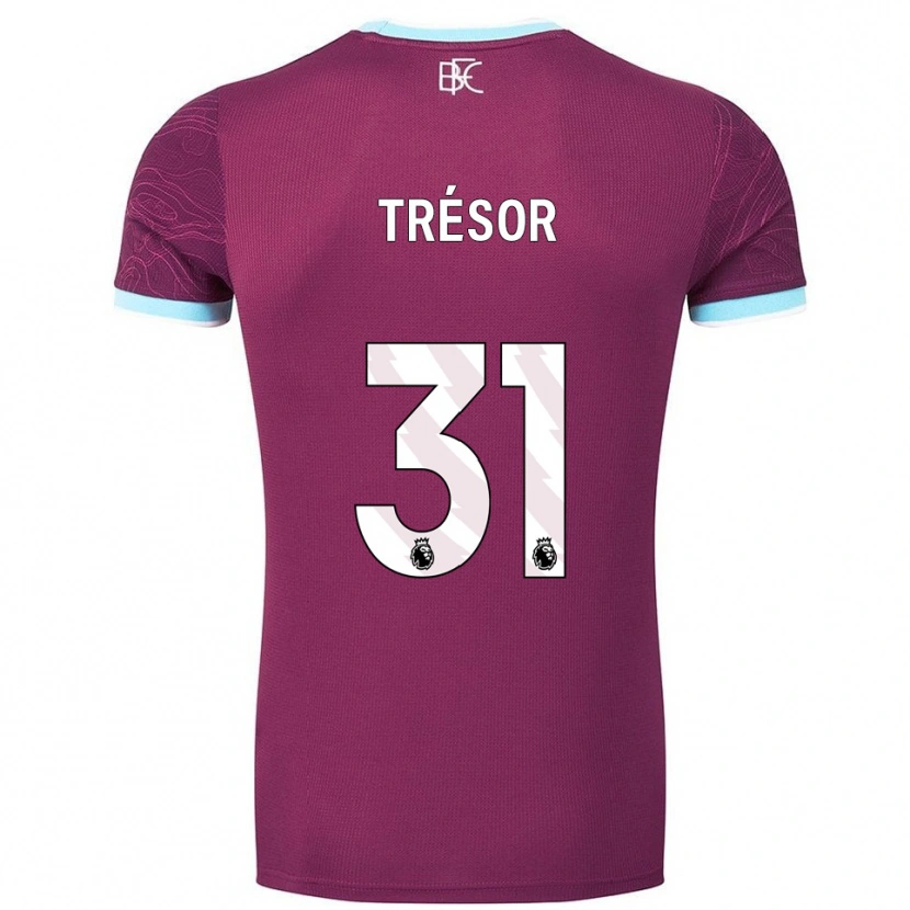Danxen Women Mike Trésor #31 Burgundy Sky Blue Home Jersey 2025/26 T-Shirt