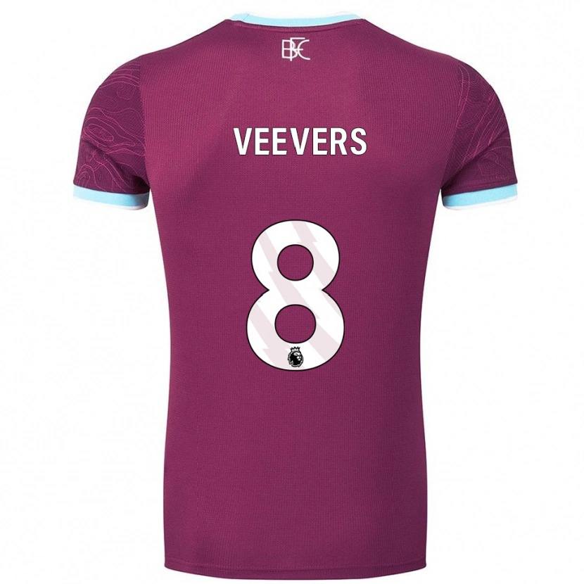 Danxen Women Charlie Veevers #8 Burgundy Sky Blue Home Jersey 2025/26 T-Shirt