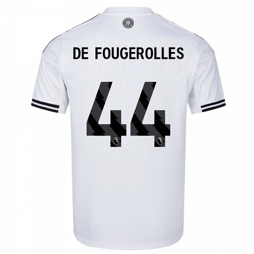 Danxen Women Luc De Fougerolles #44 White Black Home Jersey 2025/26 T-Shirt