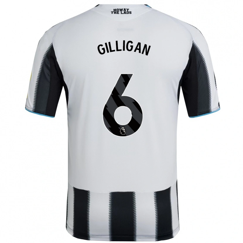 Danxen Women Luke Gilligan #6 Black White Home Jersey 2025/26 T-Shirt
