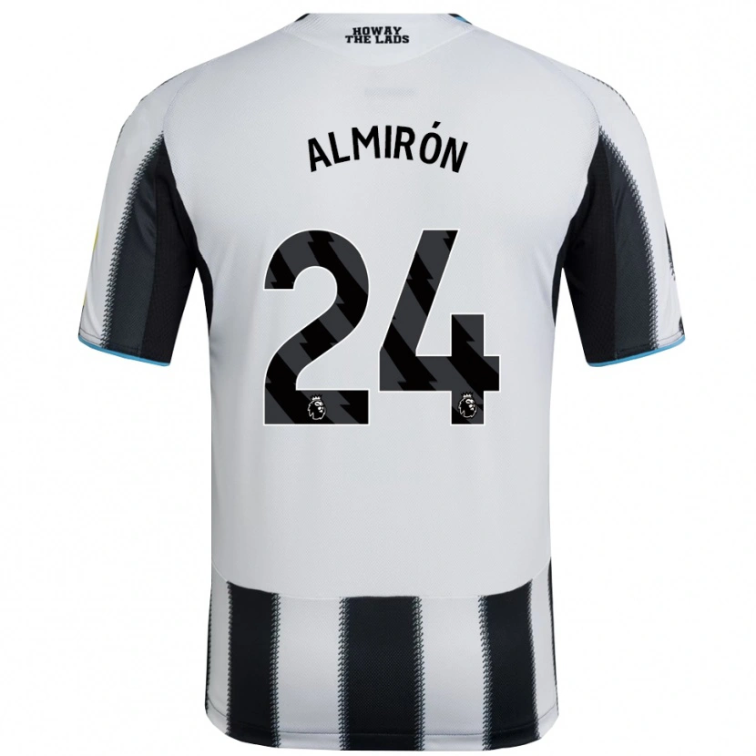 Danxen Women Miguel Almiron #24 Black White Home Jersey 2025/26 T-Shirt