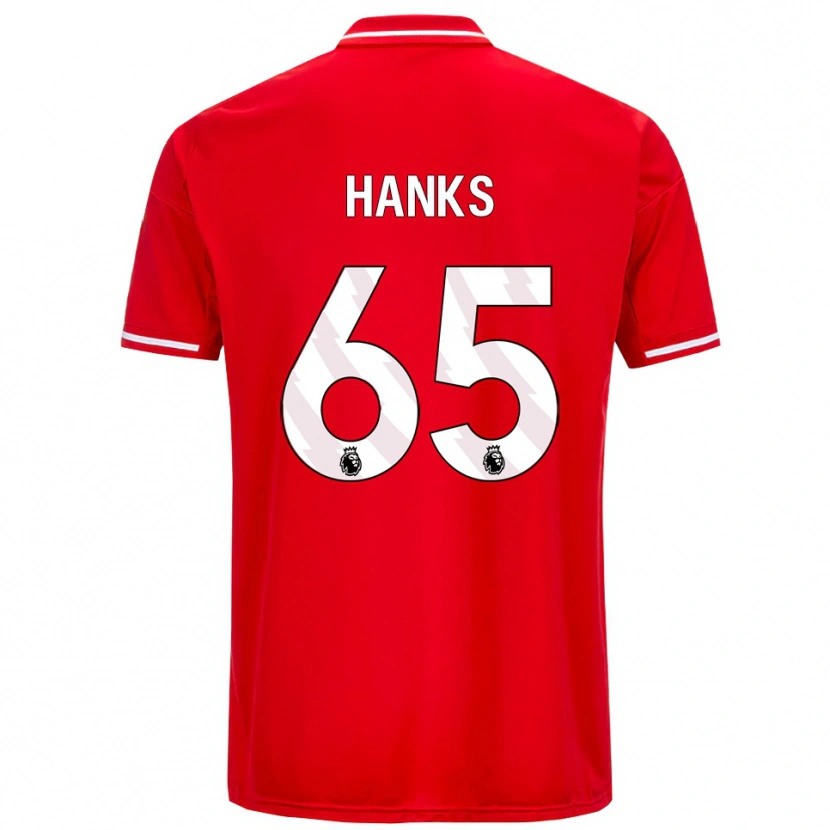 Danxen Women Justin Hanks #65 Red White Home Jersey 2025/26 T-Shirt