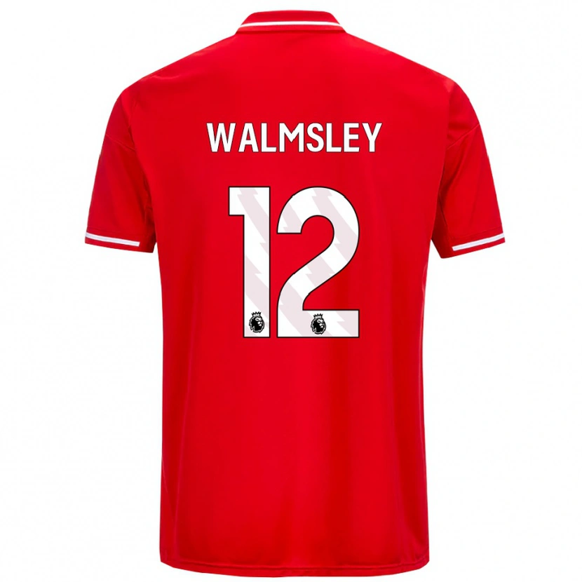 Danxen Women Joseph Walmsley #12 Red White Home Jersey 2025/26 T-Shirt