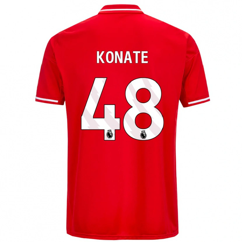 Danxen Women Ateef Konaté #48 Red White Home Jersey 2025/26 T-Shirt