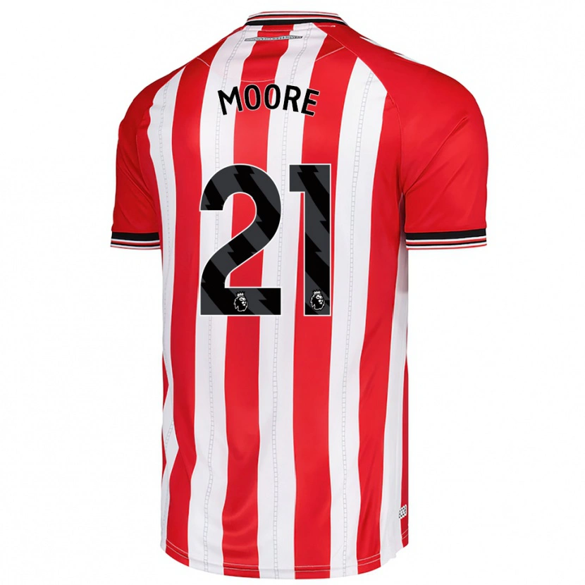 Danxen Women Simon Moore #21 Red White Home Jersey 2025/26 T-Shirt