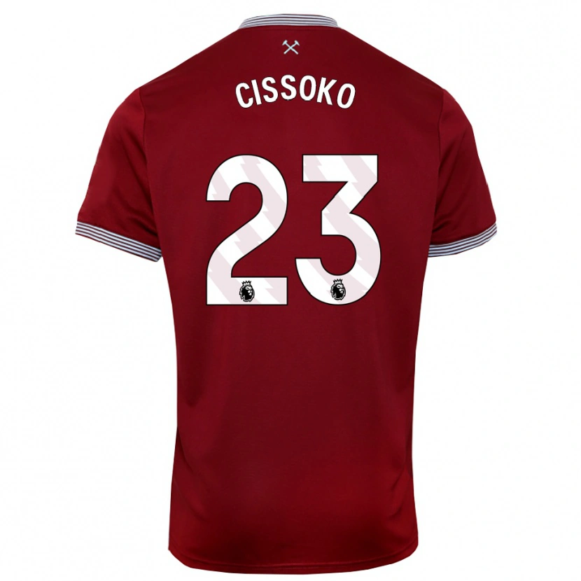 Danxen Women Hawa Cissoko #23 Burgundy White Home Jersey 2025/26 T-Shirt