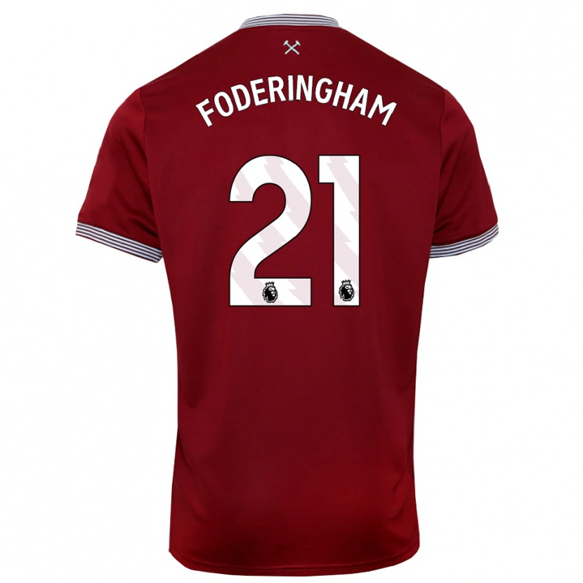 Danxen Women Wes Foderingham #21 Burgundy White Home Jersey 2025/26 T-Shirt