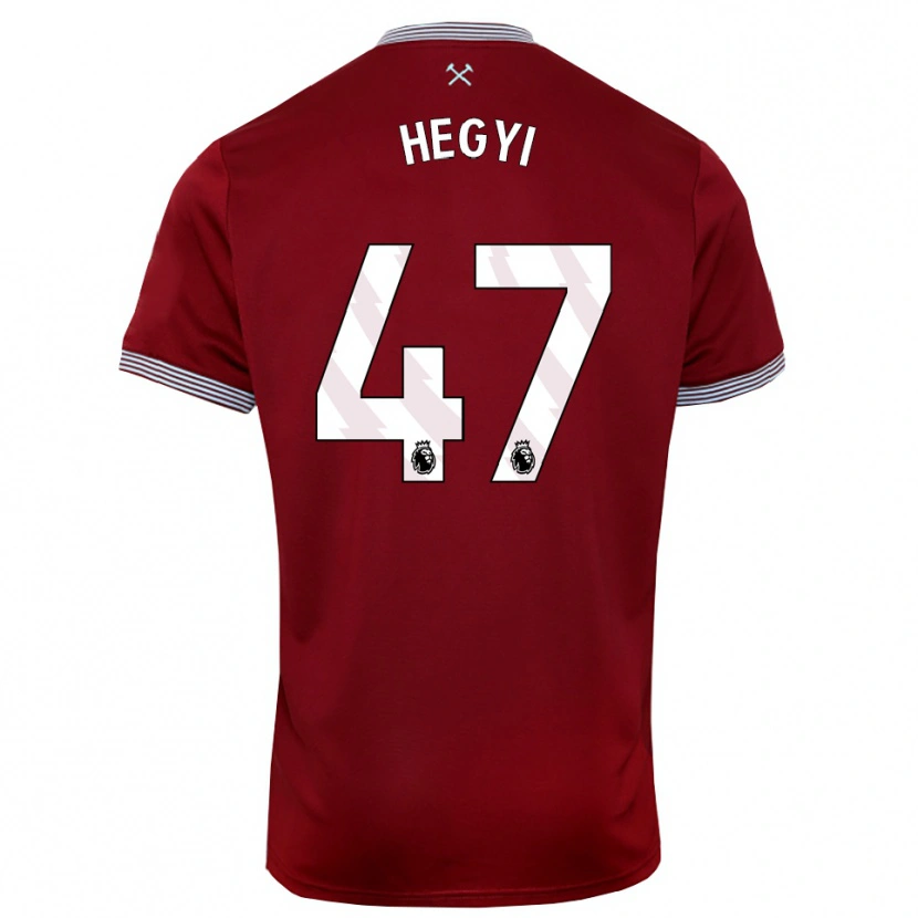 Danxen Women Krisztián Hegyi #47 Burgundy White Home Jersey 2025/26 T-Shirt
