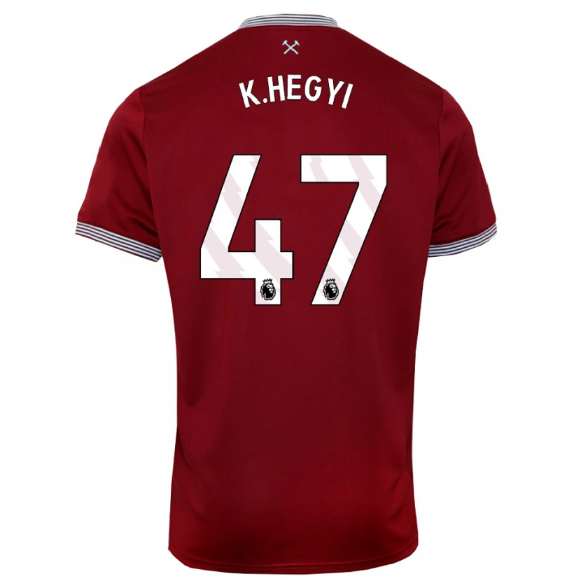 Danxen Women Krisztian Hegyi #47 Burgundy White Home Jersey 2025/26 T-Shirt